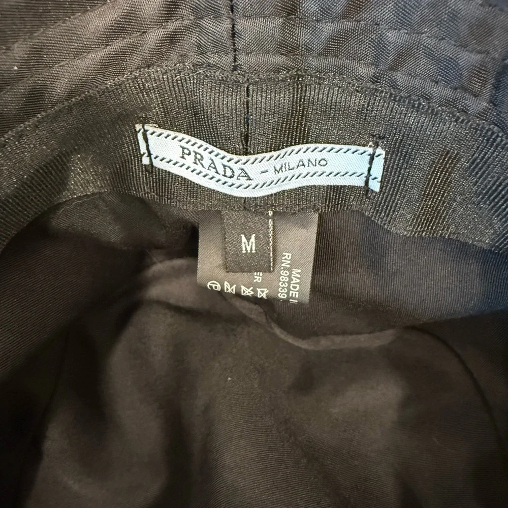 Prada Black Bucket Hat - size medium - Picture 2 of 5